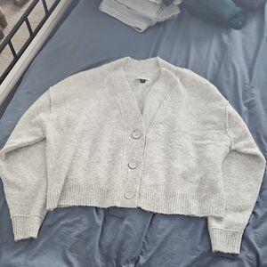 American Eagle Outfitters Light Gray Women's Cardigan